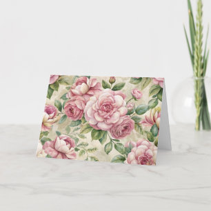 Carte de fleurs inspirée d'un joli Ephémère Vintag