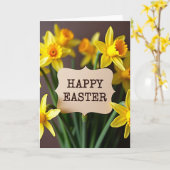 Carte de fleurs Joyeuses Pâques (Fleur jaune)