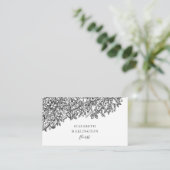 Carte de fleurs noir et blanc. Botanique moderne (Debout devant)