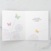 Carte de fleurs papillon pour 30e anniversaire de (Intérieur)