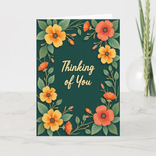 Carte de Fleurs « Pensée pour toi » (Devant)