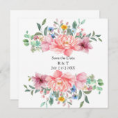 carte de fleurs personnalisée pour annoncer la dat (Devant / Derrière)