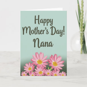 Carte de fleurs pour la fête des mères pastel