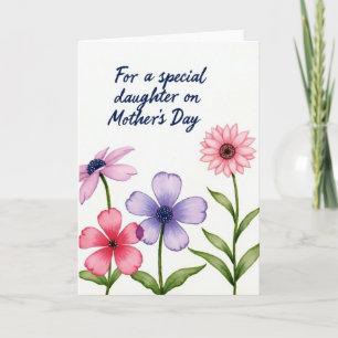 Carte de Fleurs pour la Fête Spéciale des Filles