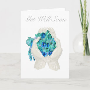 Carte de fleurs pour un prompt rétablissement