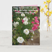 Carte de fleurs 'Que les fleurs de votre amour soi (Fleur jaune)