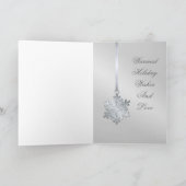 Carte de flocon de neige d'argent de feuille d'or (Intérieur)