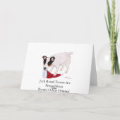 Carte de flocons de neige de Noël de Jack Russell (Dos)
