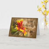 Carte de Floral Christian Birthday (Fleur jaune)