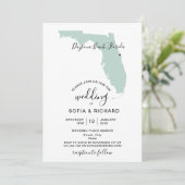 Carte de Floride de destination de mariage cœur am (Debout devant)