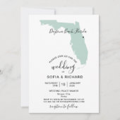 Carte de Floride Destination de Mariage Cœur Amovi (Devant)