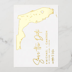 Carte de Floride Minimaliste Photo Save The Date