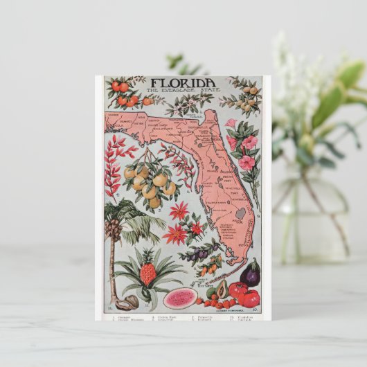 Carte de Floride vintage (Debout devant)