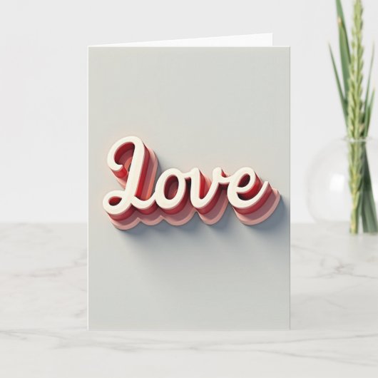 Carte de flux d'amour romantique (Devant)