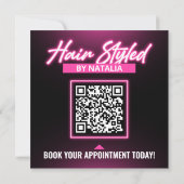 Carte de Flyer de Coiffeur pour la Réservation de  (Dos)