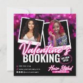Carte de Flyer de Coiffeur pour la Réservation de  (Devant)