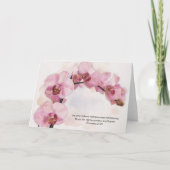 Carte de foi avec fleurs d'orchidée et verset bibl (Devant)