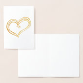 Carte de foil avec esquisse de cœur (Affichage)