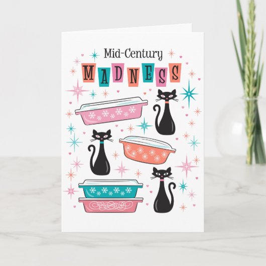 Carte de folie moderne du milieu du siècle Pyrex C (Devant)