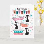 Carte de folie moderne du milieu du siècle Pyrex C (Fleur jaune)