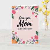 Carte de fond rose floral (Fleur jaune)