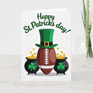 Carte de football amusant Shamrock