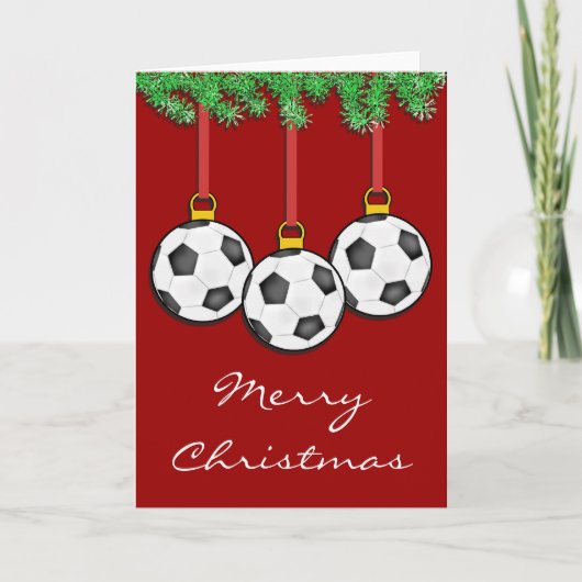 Carte de football de Noël (Devant)