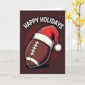 Carte de football Joyeuses Fêtes (Fleur jaune)