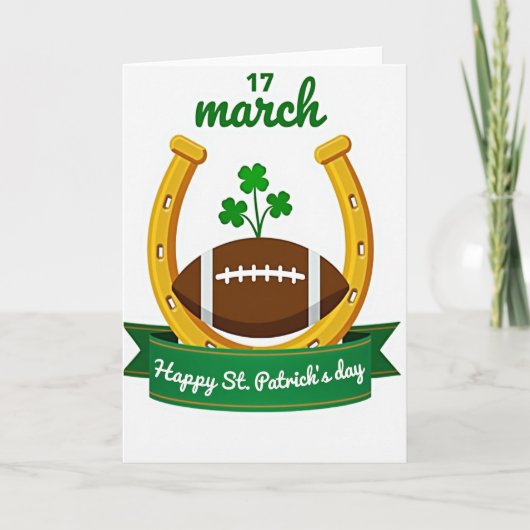 Carte de football Shamrock St Patrick (Devant)