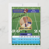 Carte de football W/ États Invitations de grade -  (Devant)
