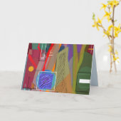 Carte de forêt abstraite (Fleur jaune)