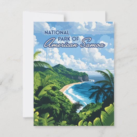 Carte de forêt du Parc National des Samoa Américai (Devant)