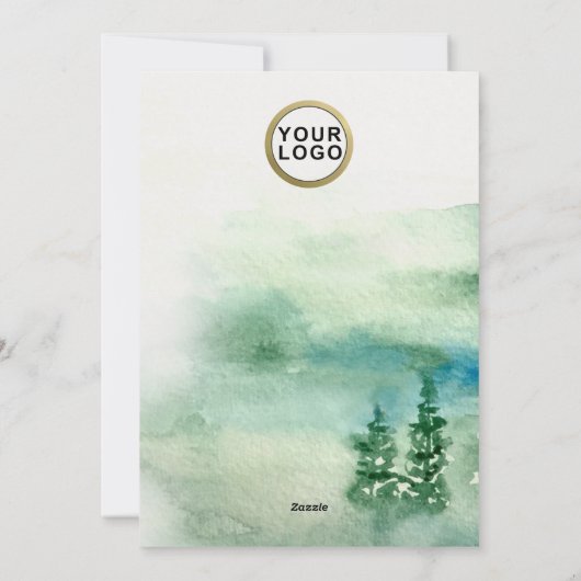 Carte de forêt écossaise de Noël d'affaires (Dos)