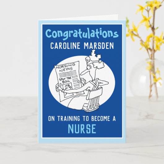 Carte de formation d'infirmière terminée (Fleur jaune)