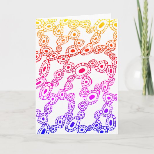 Carte de formes de blob de cercle abstrait multico (Devant)