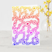 Carte de formes de blob de cercle abstrait multico (Fleur jaune)