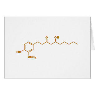 Carte de Formule Chimique de la Molécule de Ginger