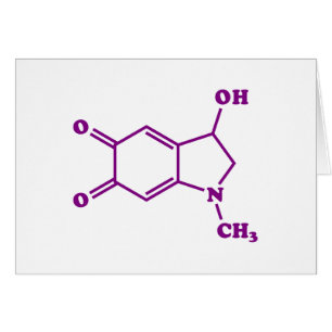 Carte de formule chimique moléculaire adrénochrome
