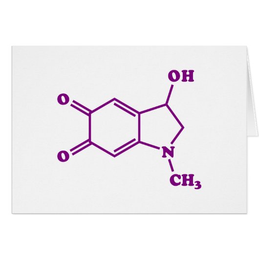 Carte de formule chimique moléculaire adrénochrome (Devant horizontal)