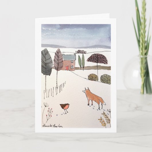 Carte de Fox et de Noël de Robin (Devant)