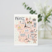 Carte de France avec destinations touristiques (Debout devant)