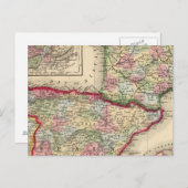 Carte de France, Espagne, Portugal par Mitchell (Devant / Derrière)