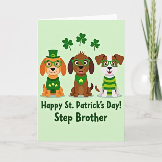 Carte de frère de demi-frère pour la Saint-Patrick (Devant)
