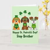Carte de frère de demi-frère pour la Saint-Patrick (Fleur jaune)