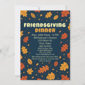 Carte de Friendsgiving amis aux feuilles qui tombe (Devant)