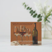 Carte de Friendsgiving Potluck Vin Peint Élégant (Debout devant)