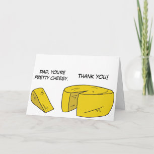 Carte de fromage drôle de fête des pères