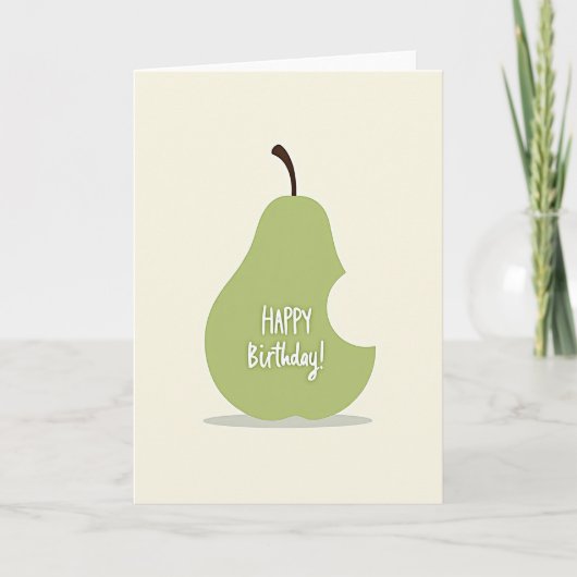Carte de fruit mordu joyeux (Devant)