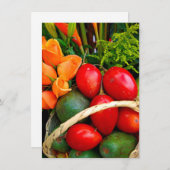 Carte de fruits tropicaux (Devant / Derrière)