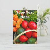 Carte de fruits tropicaux personnalisable (Debout devant)